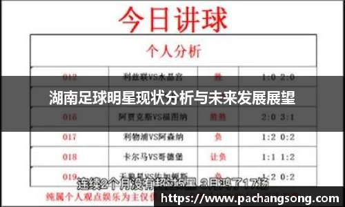 湖南足球明星现状分析与未来发展展望